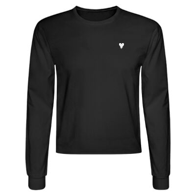 Heart Crop Top Manga larga Blanco Miniatura