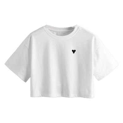 Heart Crop Top Blanco Miniatura