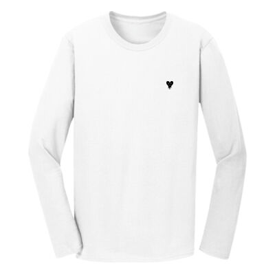 Heart Manga Larga Blanco Miniatura